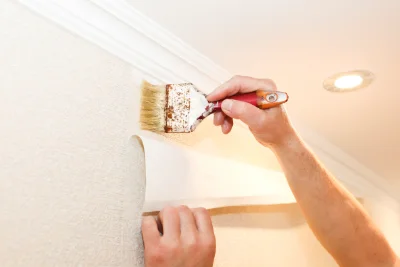 Pose de papier peint à Morey — revêtements muraux et toiles de verre